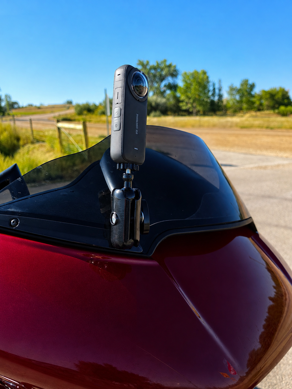 2012–2022 Road Glide Insta360 Windshield Camera Mount