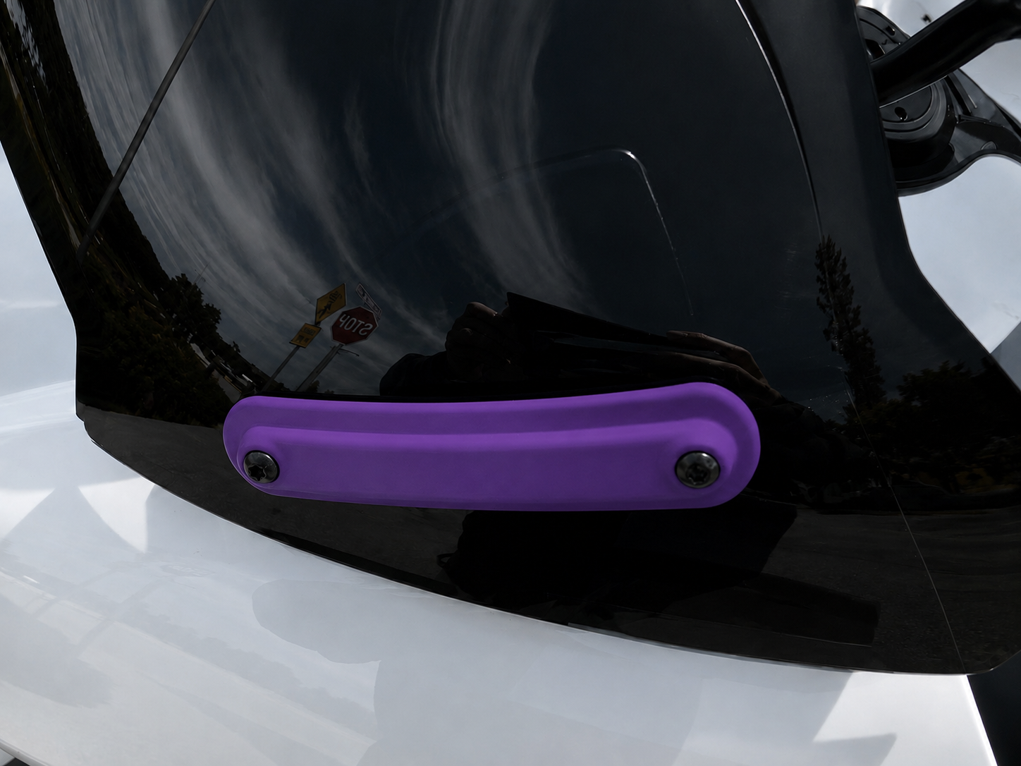 Matte Purple Windshield Accent Brackets for 2024+ Harley-Davidson Road Glide ( fits all Klock Works Windshield)