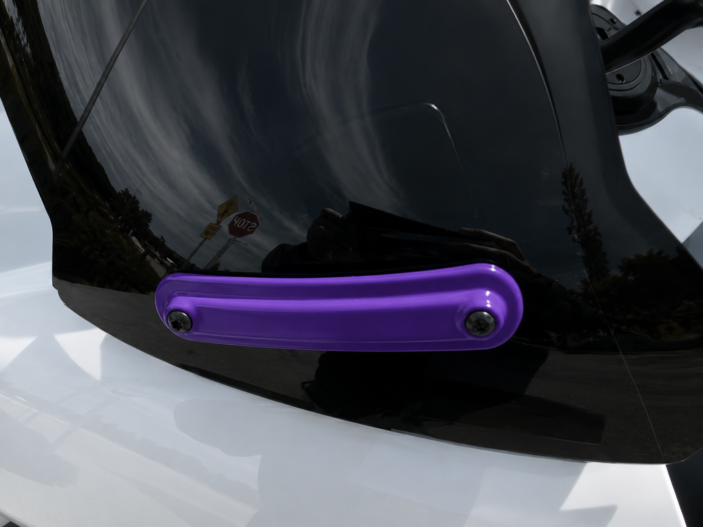 Gloss Purple Windshield Accent Brackets for 2024+ Harley-Davidson Road Glide ( fits 10 inch Klock Works Windshield)