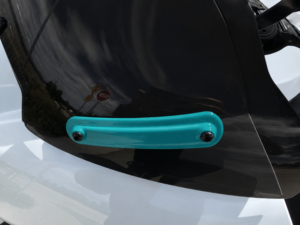 Teal Windshield Accent Brackets for 2024+ Harley-Davidson Road Glide ( fits 10 inch Klock Works Windshield)