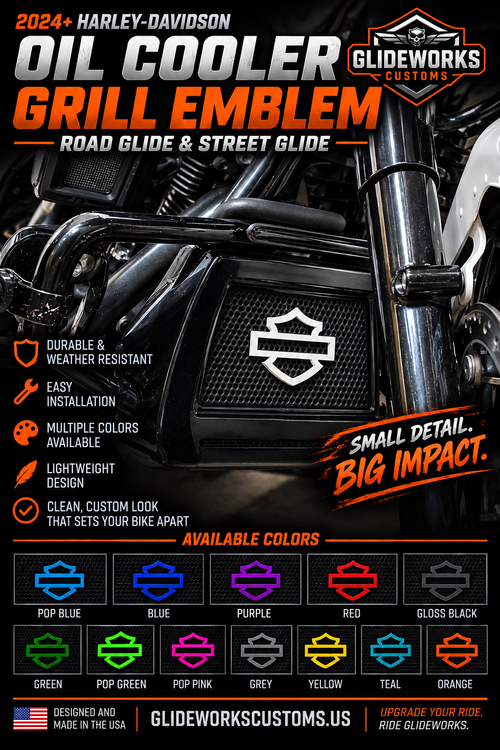 2024+ Harley-Davidson Road Glide / Street Glide Oil Cooler Emblem