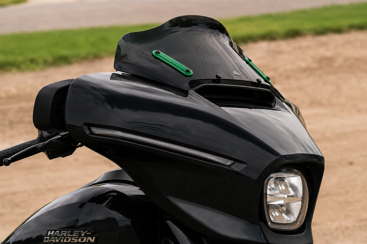 Colored Windshield Accent Brackets for 2024+ Harley-Davidson Street Glide