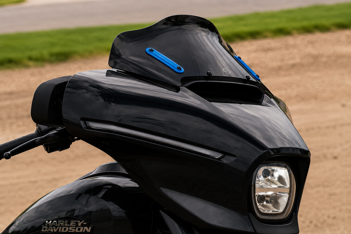 Colored Windshield Accent Brackets for 2024+ Harley-Davidson Street Glide